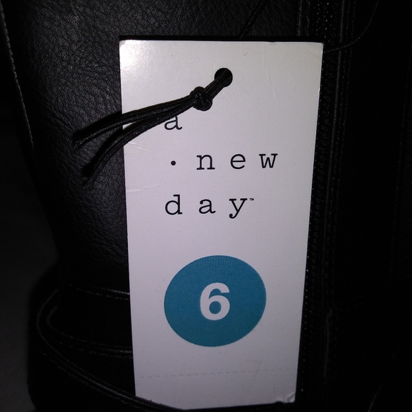 NWT A New Day Wendy Black Riding Boots Sz. 6 - Picture 4 of 5
